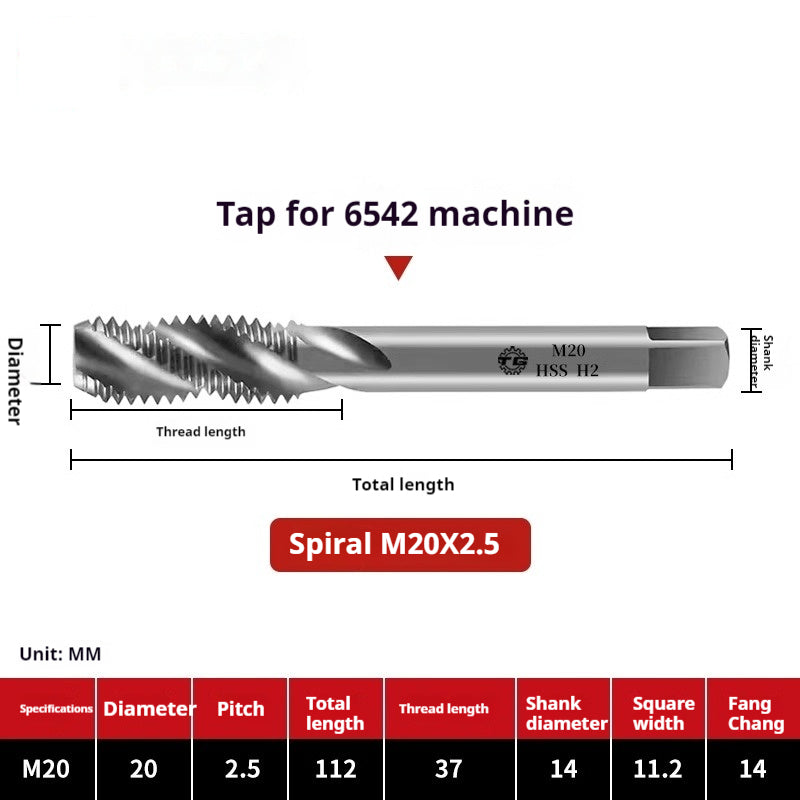 2109-Spiral tap tapping M2 fine tooth iron, aluminum, copper steel, stainless steel, special tapping drill bit M3M4M5M6 Shandong Denso Pricision Tools Co.,Ltd.